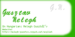 gusztav melegh business card